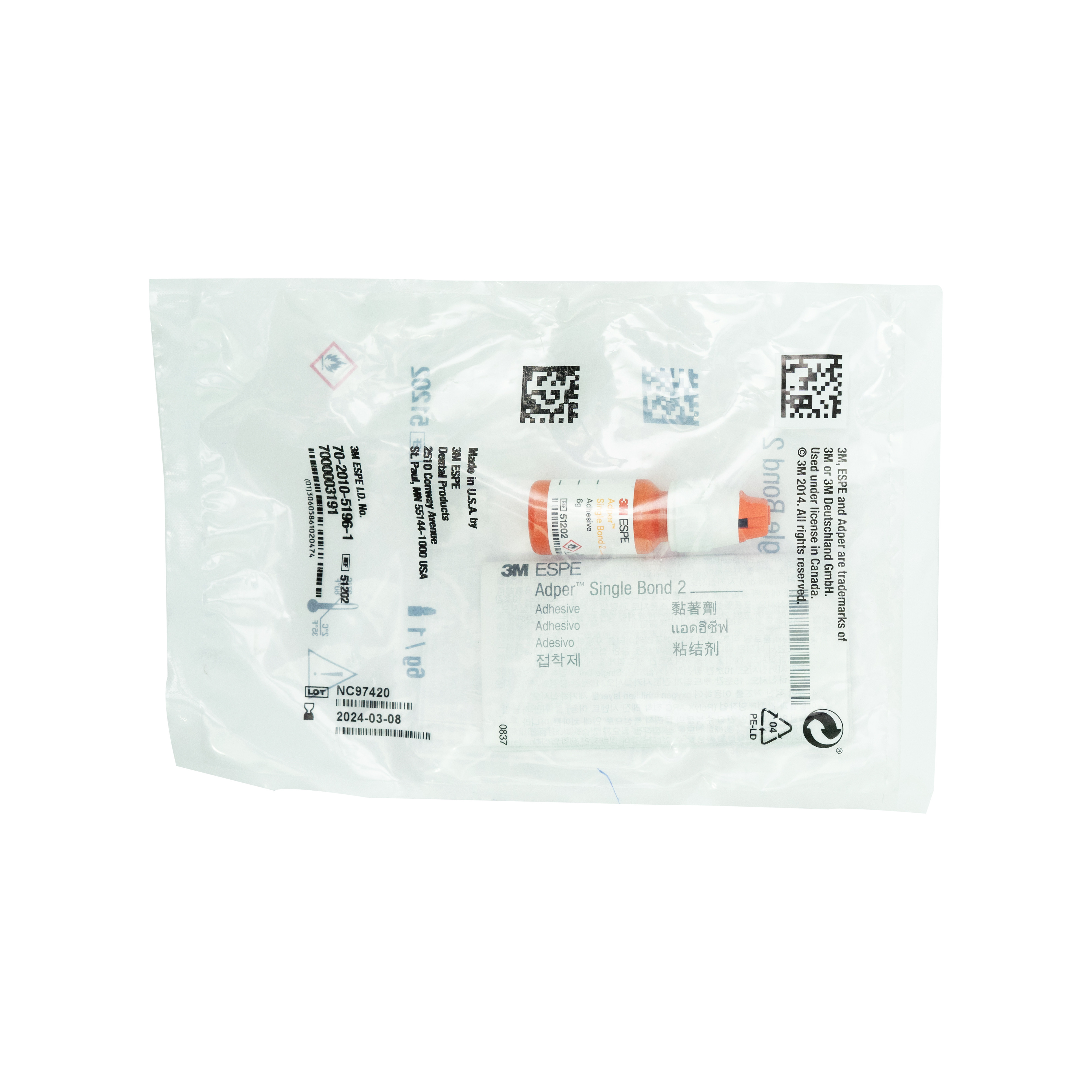 3M ESPE Adper Single Bond 2 Dental Adhesive Bonding Agent 6gm